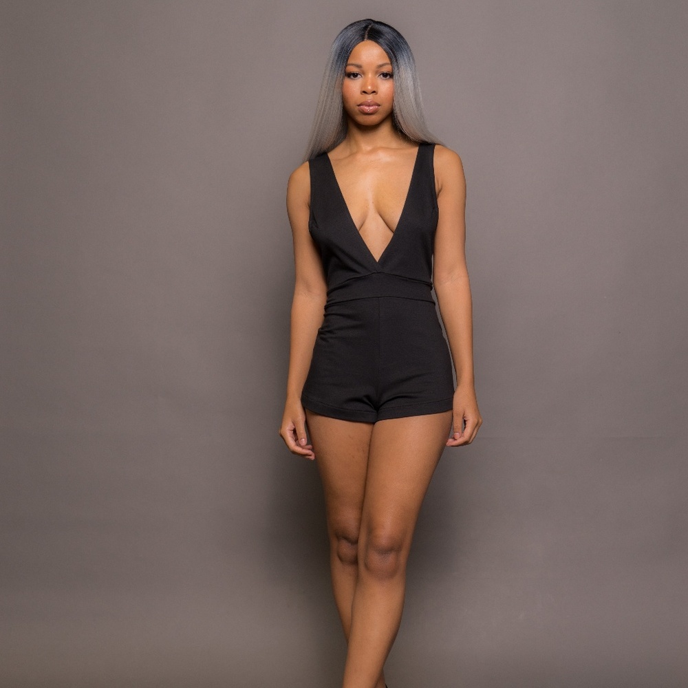 FILTHYHAANZ-DEEP V SHORT JUMPSUIT